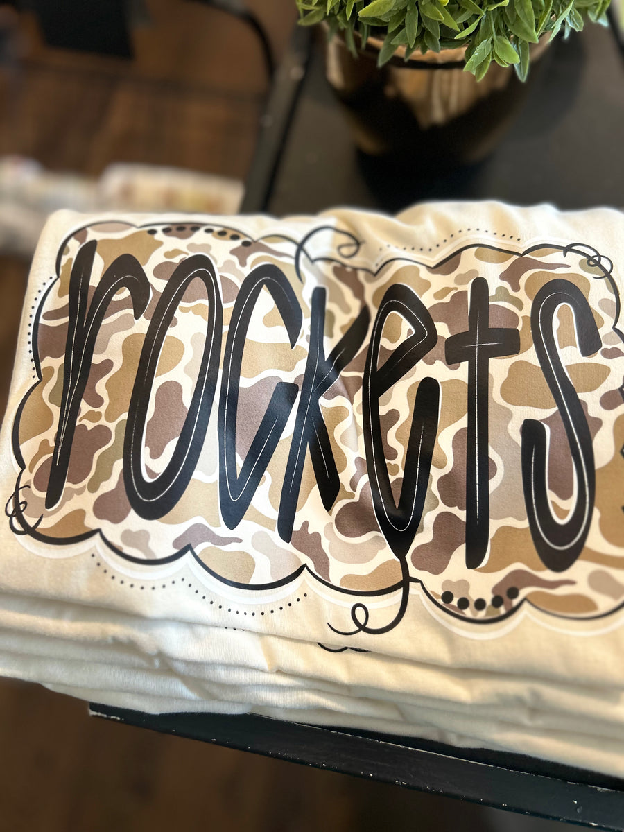 Cozy Momma Camo Rockets  TShirt