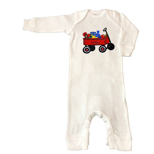 Rib Coverall Infant Baby Valentine Wagon IBRC2761