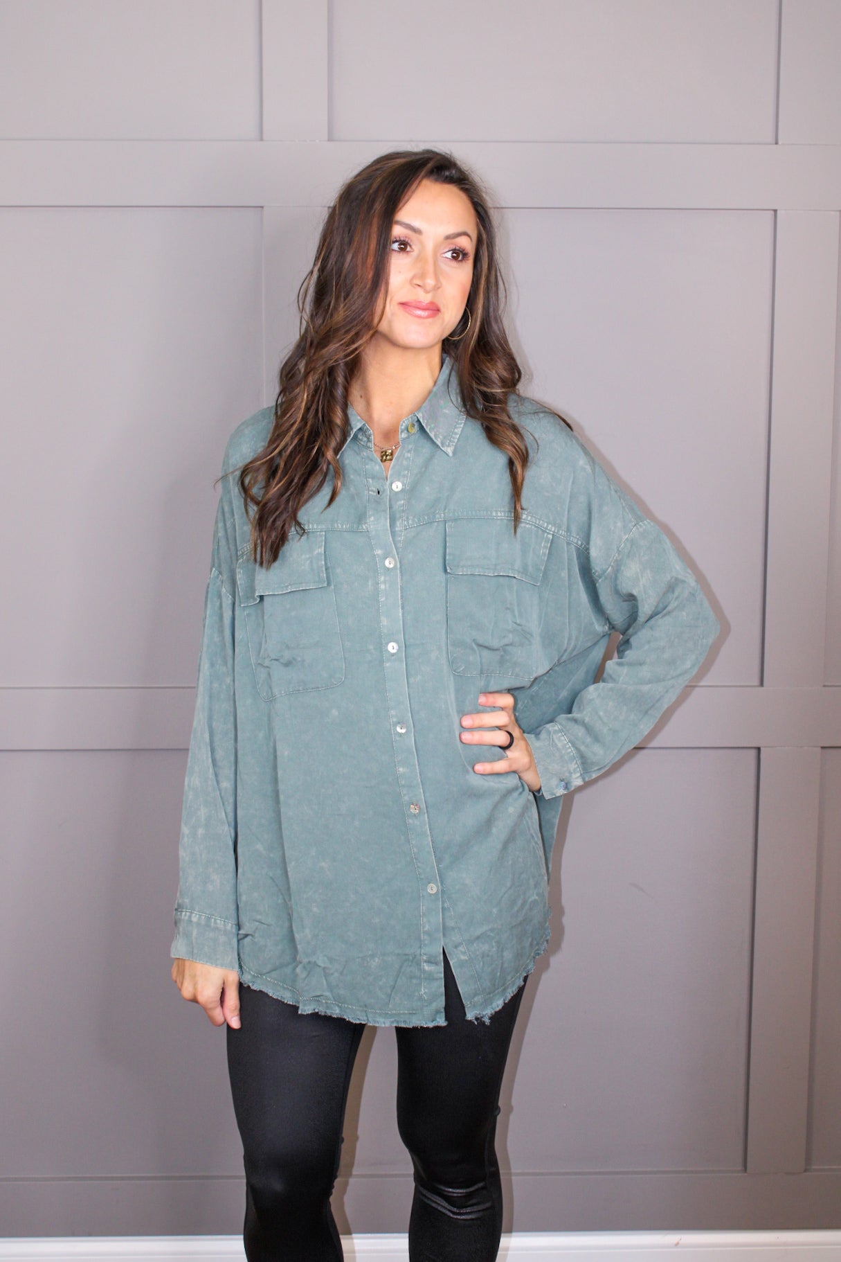 Alabama Handmade -  Vintage Button Down Fringe Shirt