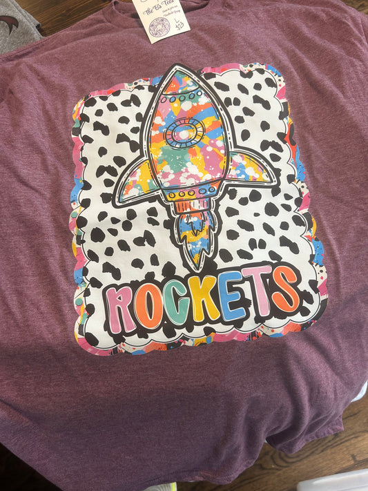 The B's Tees Rockets Cow Print