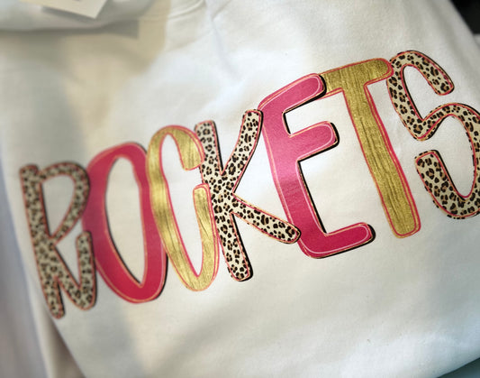 The B's Tees colorful leopard Rockets Sweatshirt