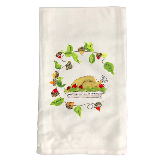 Kitchen Towel Fall 1100 Turkey Dinner W