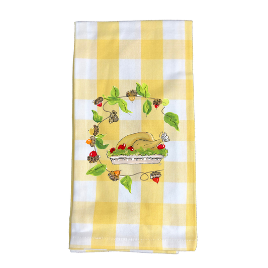 Kitchen Towel Fall 1100 Turkey Dinner YC