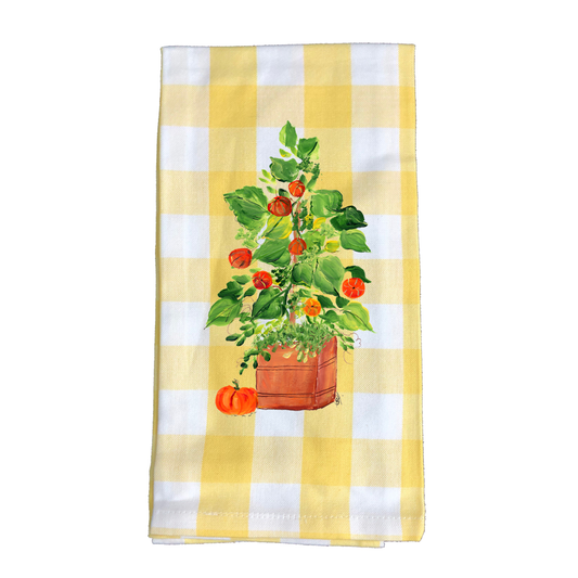 Kitchen Towel Fall 236 Pumpkin Planter YC