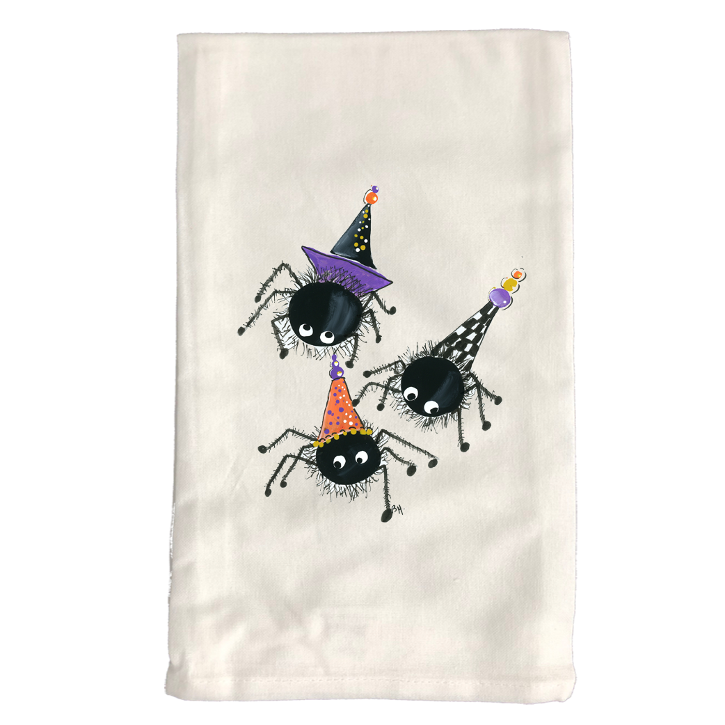 Kitchen Towel Fall 974 3 Halloween Spiders W