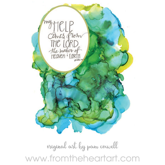 My Help comes from The Lord | Notecards