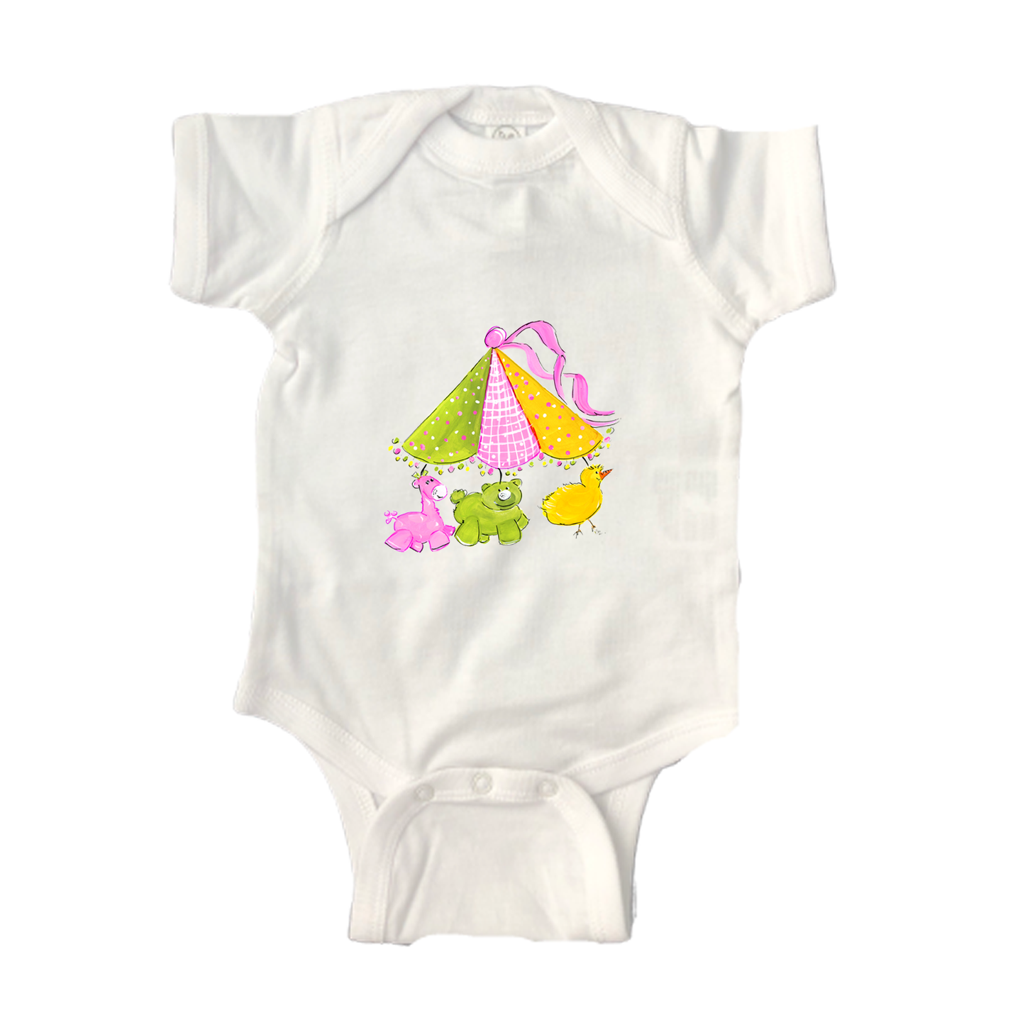 Bodysuit Short Sleeve  ON896 Animal Mobile-Girl