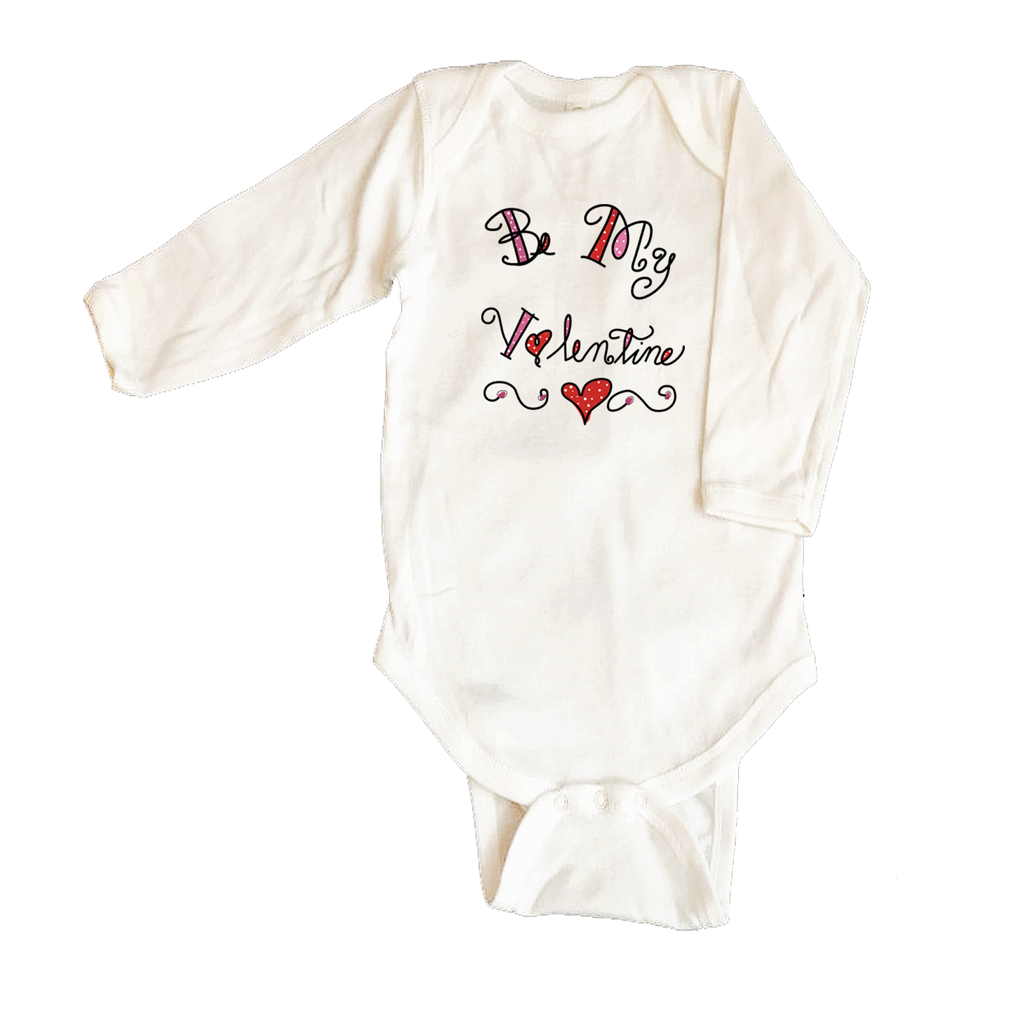 Bodysuit Long Sleeve Be My Valentine ONL200