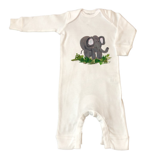 Rib Coverall Infant Baby 2127 Elephant