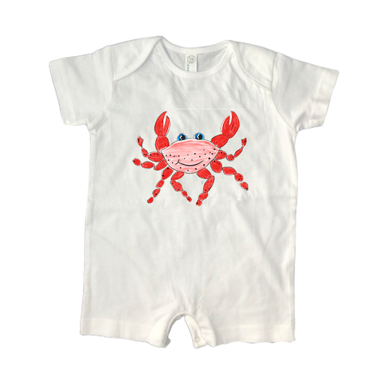 Cotton Romper 2764 Red Crab