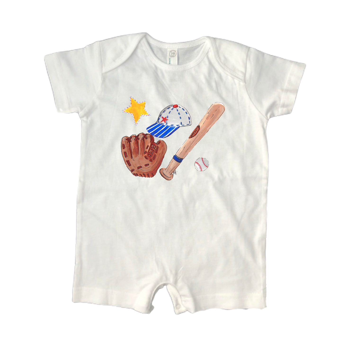 Cotton Romper 408 Baseball