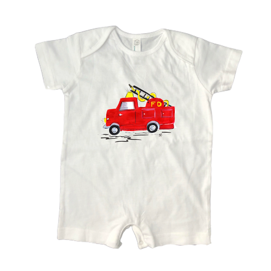 Cotton Romper 57 Fire Truck