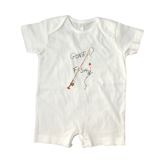 Cotton Romper 162 Gone Fishin