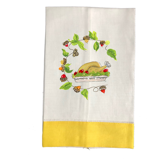 Tea Towel Fall 1100 Turkey Dinner Y