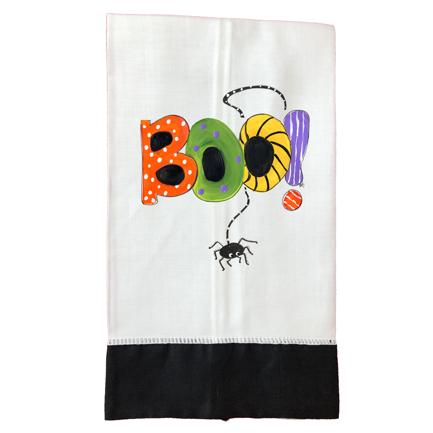 Tea Towel Fall 707 Boo! BLK