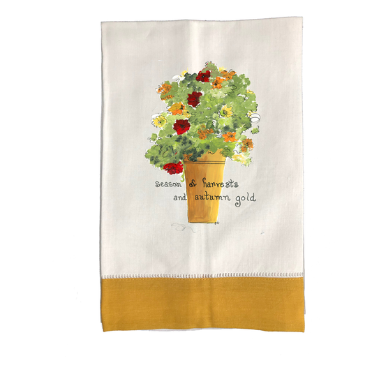 Tea Towel Fall 940 Season of harvests GLD