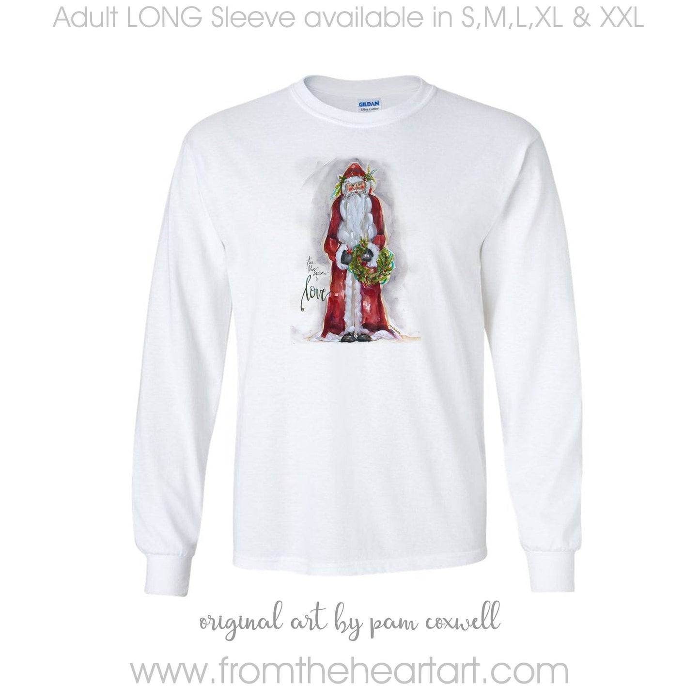 Santa Love Adult Long Sleeve Shirt