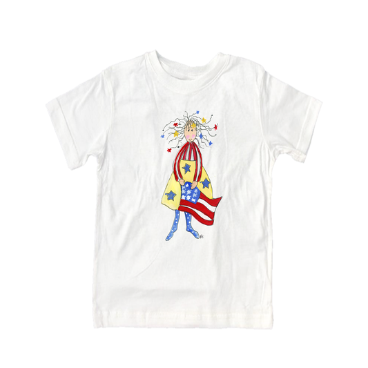 Cotton Tee Shirt Short Sleeve 1029 4th of July Sadie