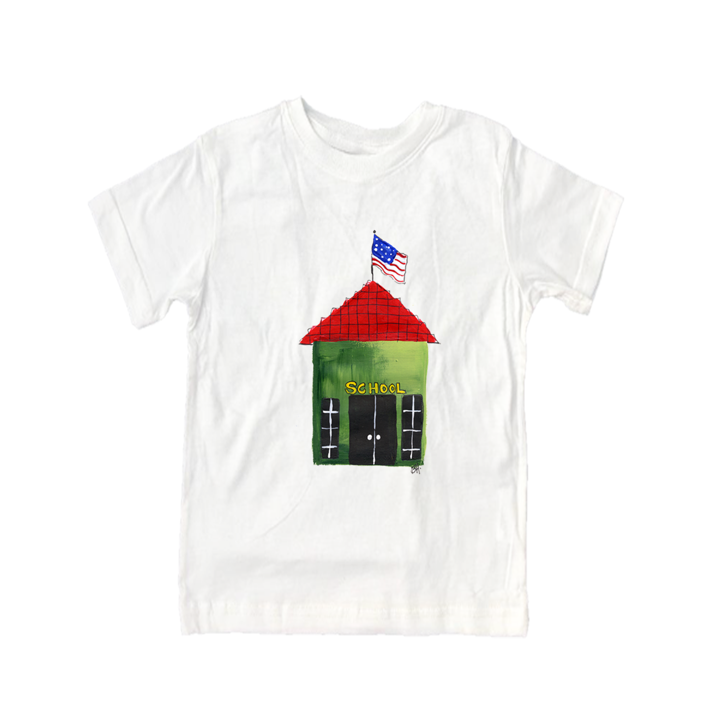 Cotton Tee Shirt Short Sleeve 2432 School House