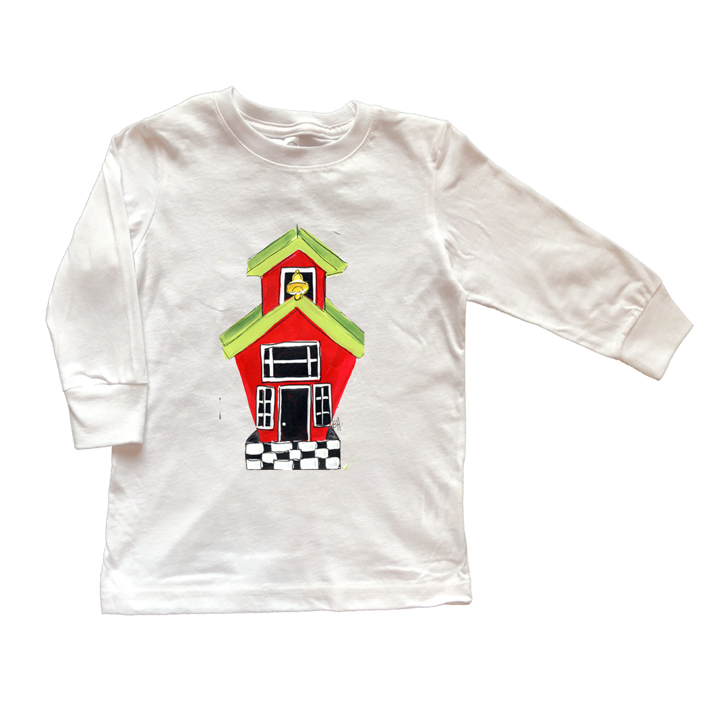 Cotton Tee Shirt Long Sleeve 592 School Days ABC