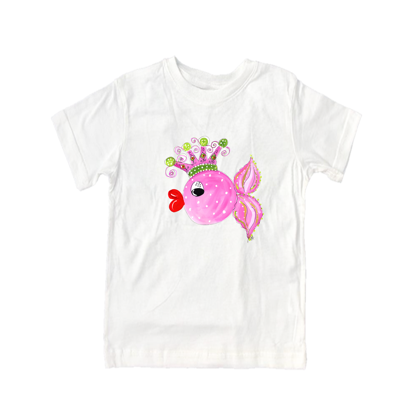 Cotton Tee Shirt Short Sleeve 787 Flapper Fish