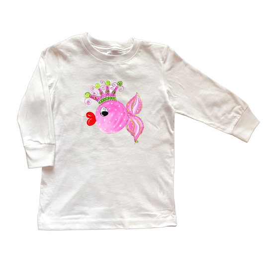 Cotton Tee Shirt Long Sleeve 787 Flapper Fish