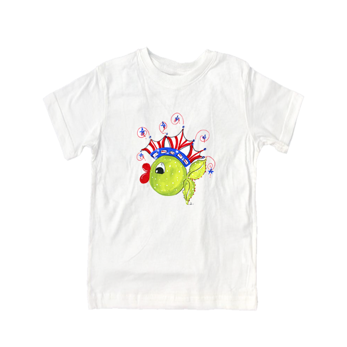 Cotton Tee Shirt Short Sleeve 921 USA Fish