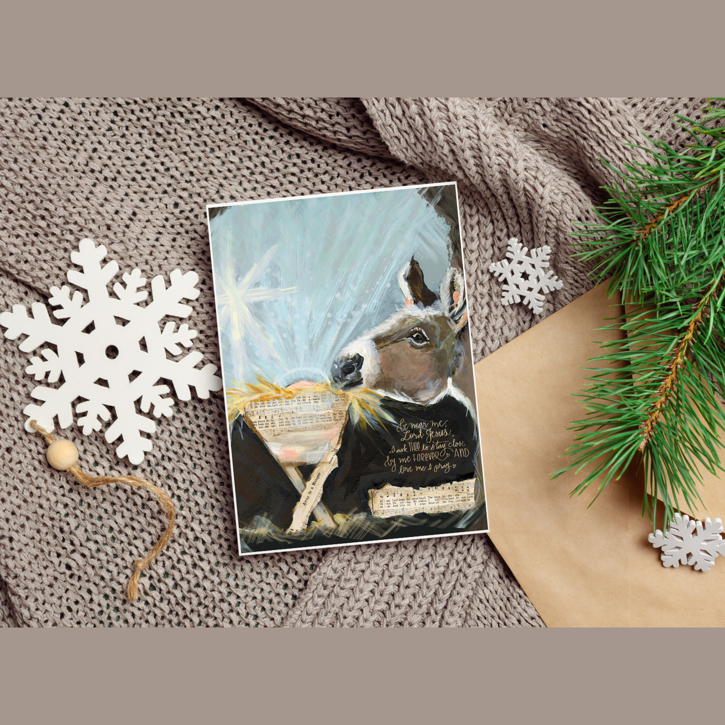 Be Near Me Donkey - Christmas Card (Pack of 6)