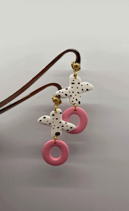 Ivory Lane Clay Earrings - Valentine