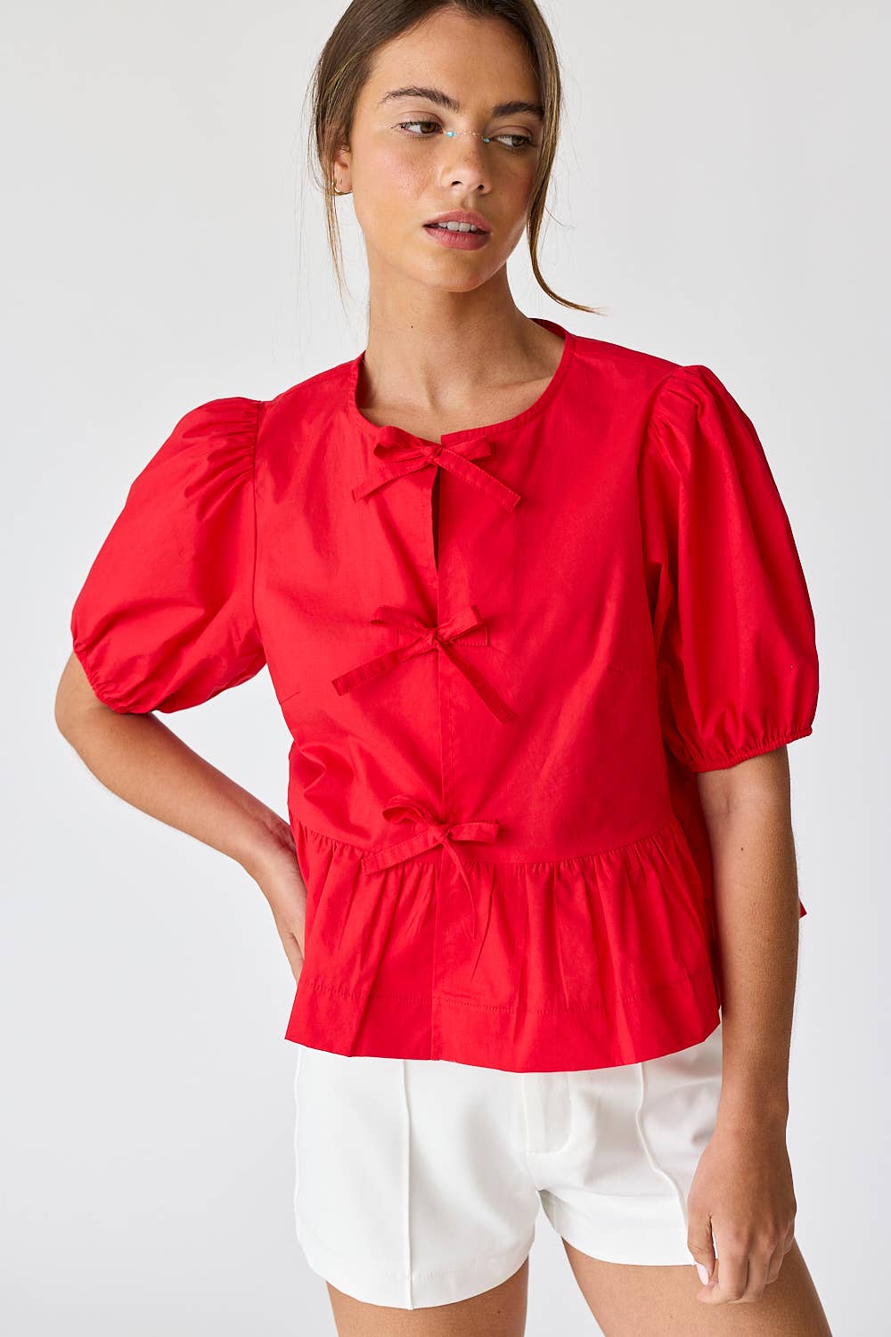 Hailey Bow Tie Detailed Blouse