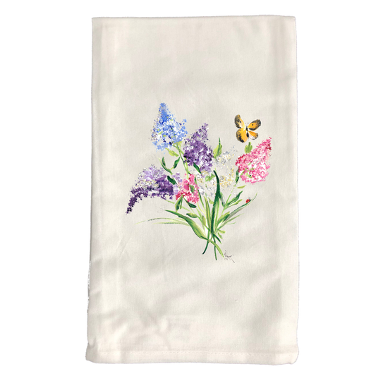 Kitchen Towel 2001 Flowers w/ butterfly