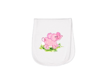 Burp Pad Pink Elephant BP 249