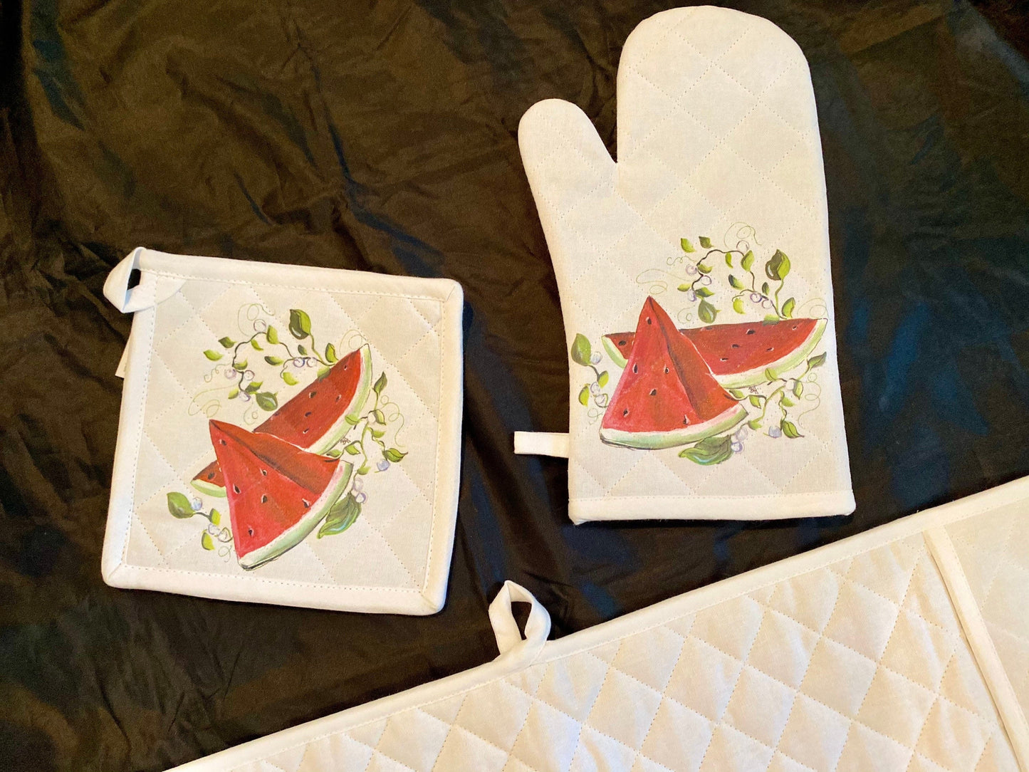 Oven Mitt Set Watermelon Wedge