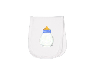 Burp Pad Blue Baby Bottle BP 614